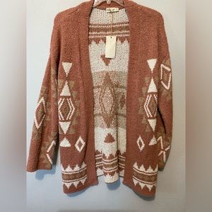 New in NWT Aztec cardigan